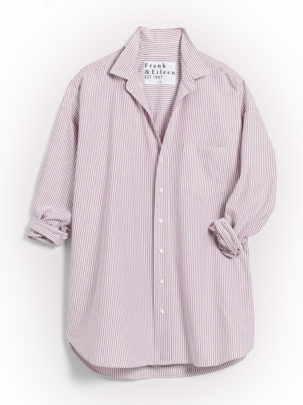 Frank & Eileen Shirley 100% Cotton Pink Stripe Oversized Button Shirt XL